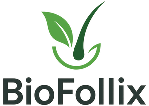 BioFollix logo with green leaves on a white background