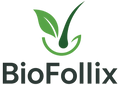 BioFollix logo with green leaves on a white background